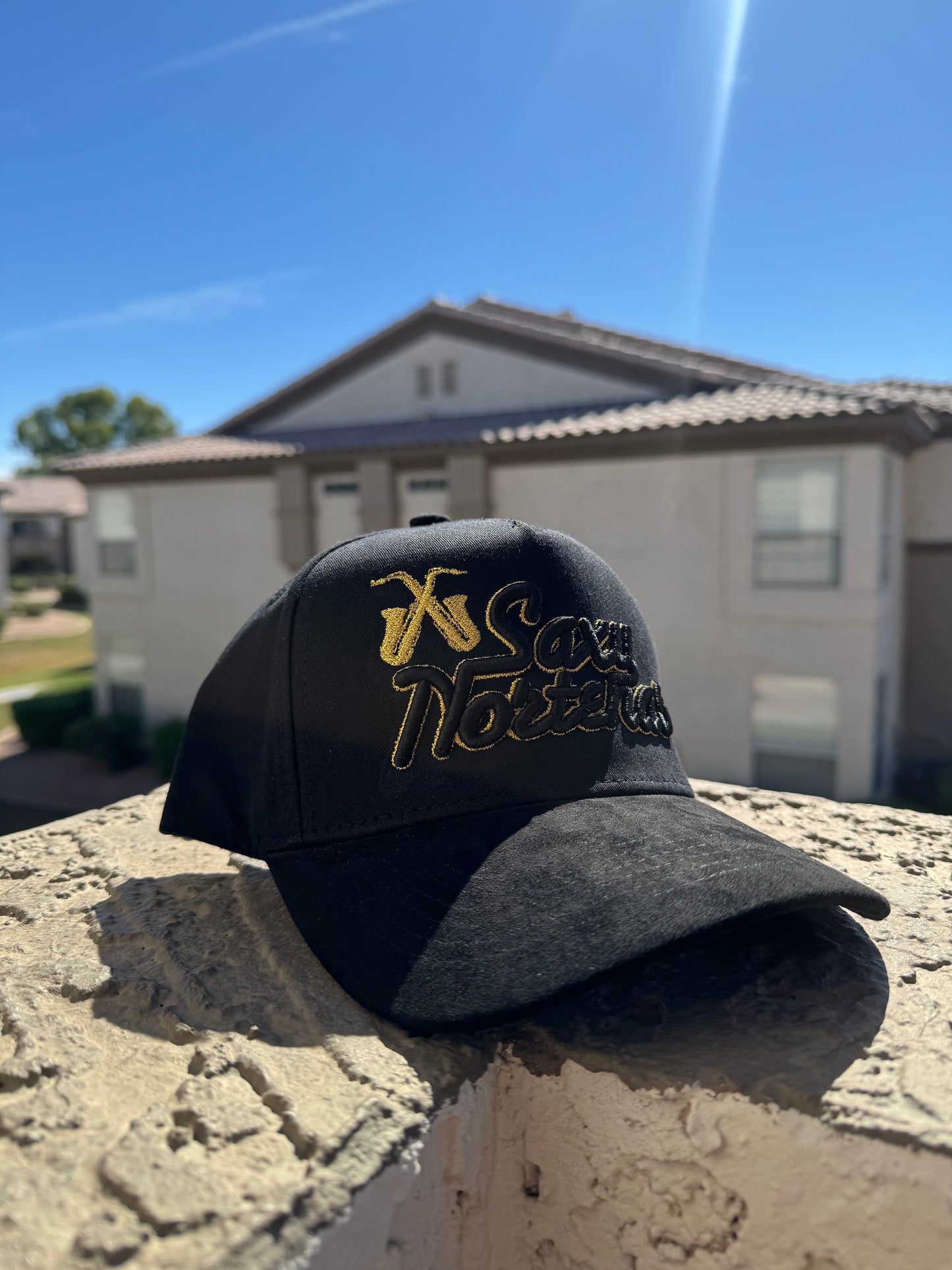 Black Saxy Nortenas Hat Suede Brim